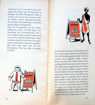 Lloyd Modelprogram 1958 "Wegweiser für den Autokauf" Carbrochure (9438)